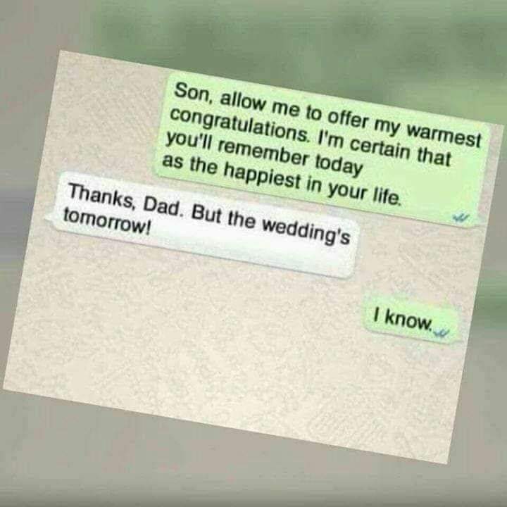Father congratulations son marriage