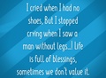 Value your blessings
