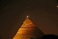 Last night the crescent moon graced the Pyramid of Kefren