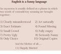 English a funny language Oxymoron