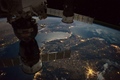 Satellite view earth selfie