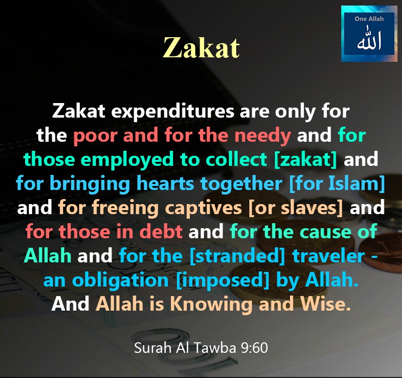 Who is eligible for Zakat - Surah al Tawba 9-60