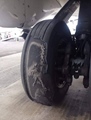 Aircraft tyre brust