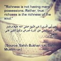 Richness is not having many possessions Hadith Bukhari Muslim