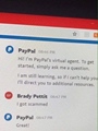Scammed conversation with Paypal bot