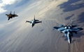 Fighter jets in formation