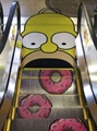 Donuts Escalator Simpson Ads