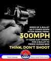 Aerial Firing - Speed of bullet when comes down 300mph. Think. Dont Shoot