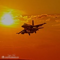 F 16_Block52_Landing_Sunset