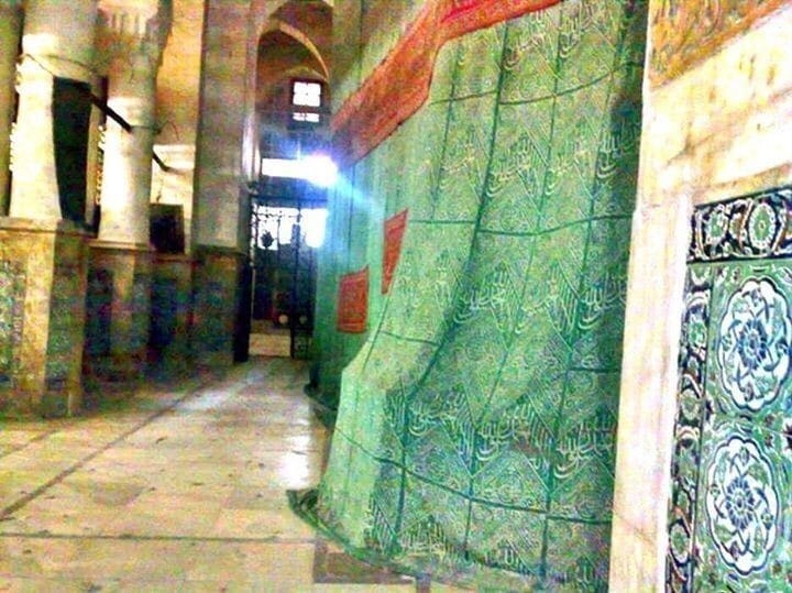Inside Rawdah Mubarak Tomb of Prophet Muhammad من داخل روضة رسول الحجرة النبویة القبر الشریف صلی اللہ علیہ وسلم 08