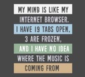 My mind is like my internet browser