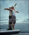 titanic view by bird
