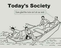 Today society hole in boat