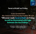 Reading Surah Kahf on Friday - Hadith - Saheeh al Targheeb - 836