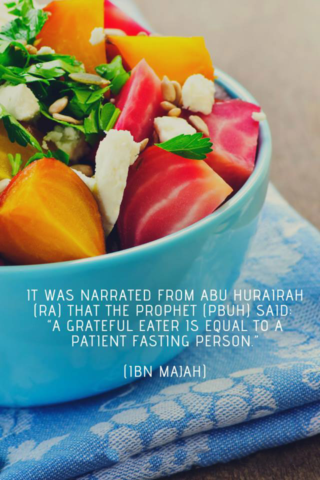 A grateful eater is equal to a patient fasting person