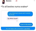 To all besties numa snakes