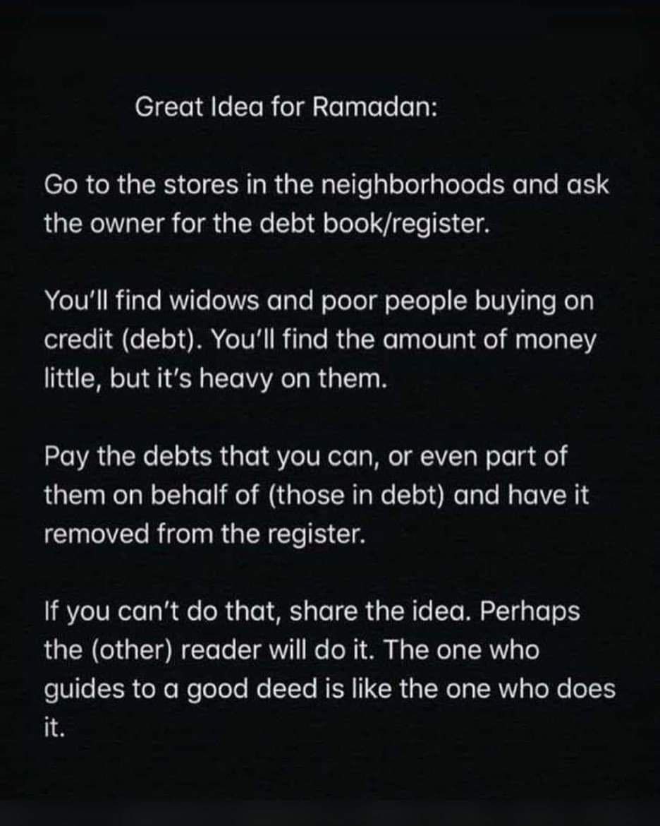 Idea for Ramadan- Stores debt register